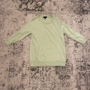 J crew mint green sweater. 3/4 sleeve shirt. Size small